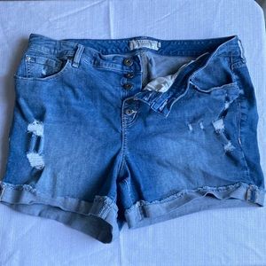 Torrid Distressed Jean Shorts